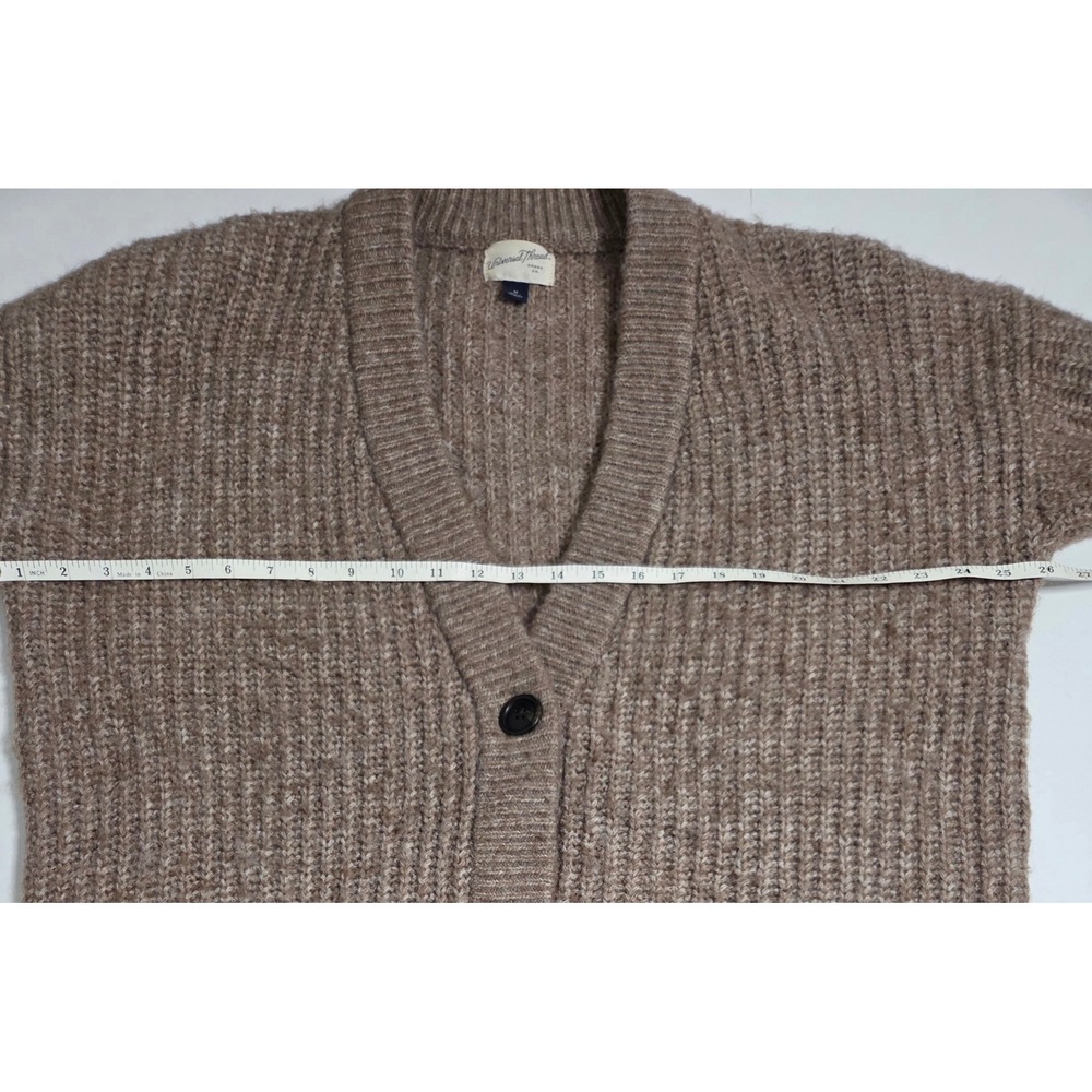 Universal Thread Womens Oversized Ribbed Cardigan Sweater Taupe Marl Medium - Picture 7 of 10